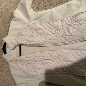 New Balance Cream Puffer Jacket Quilted Insulated